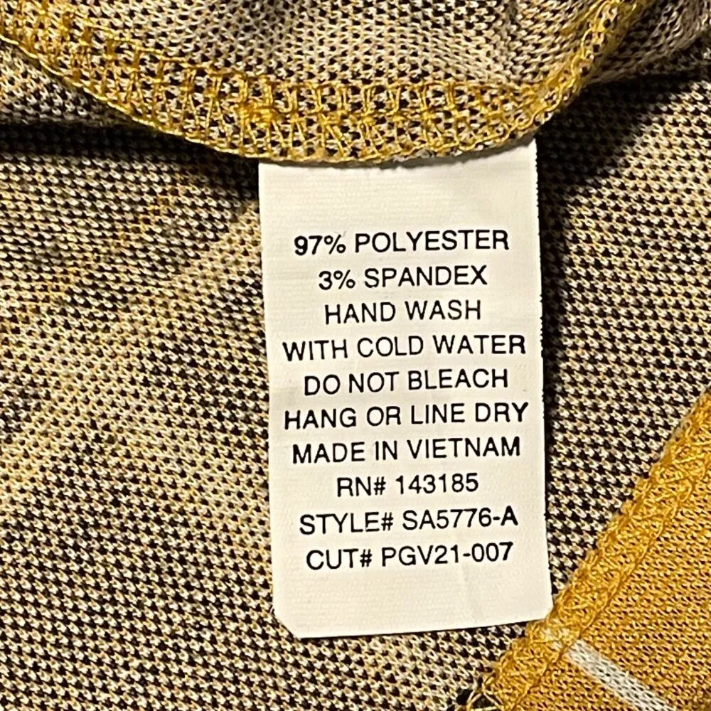 Girls Yellow Plaid Mini Skirt With Slit Detail By Popular Basics Size S - Picture 9 of 9